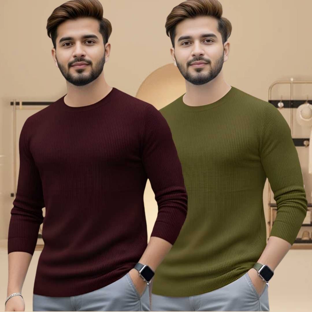 Men's Premium Full Sleeve T-shirt 2 pcs Combo